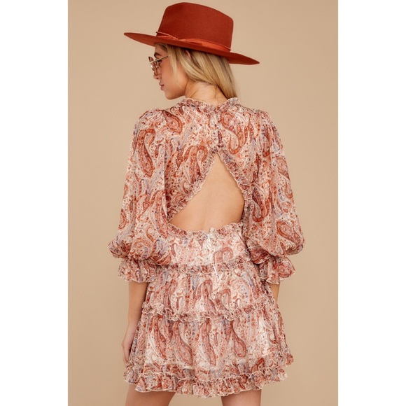 Perfect fall paisley dress by red dress - Picture 2 of 4